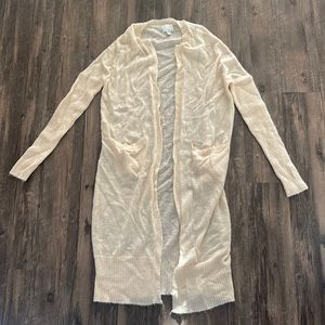 Cream long cardigan